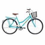 Bicicleta Soberana Urbana Transporte e Passeio Aro 26 Quadro Aço 1v Verde Tiffany Mormaii