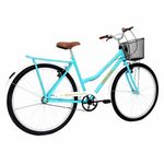 Bicicleta Soberana Urbana Transporte e Passeio Aro 26 Quadro Aço 1v Verde Tiffany Mormaii