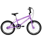 Bicicleta Sts Cross Bmx Aro 20 Quadro Aço 1v Lilás Free Action