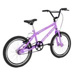 Bicicleta Sts Cross Bmx Aro 20 Quadro Aço 1v Lilás Free Action