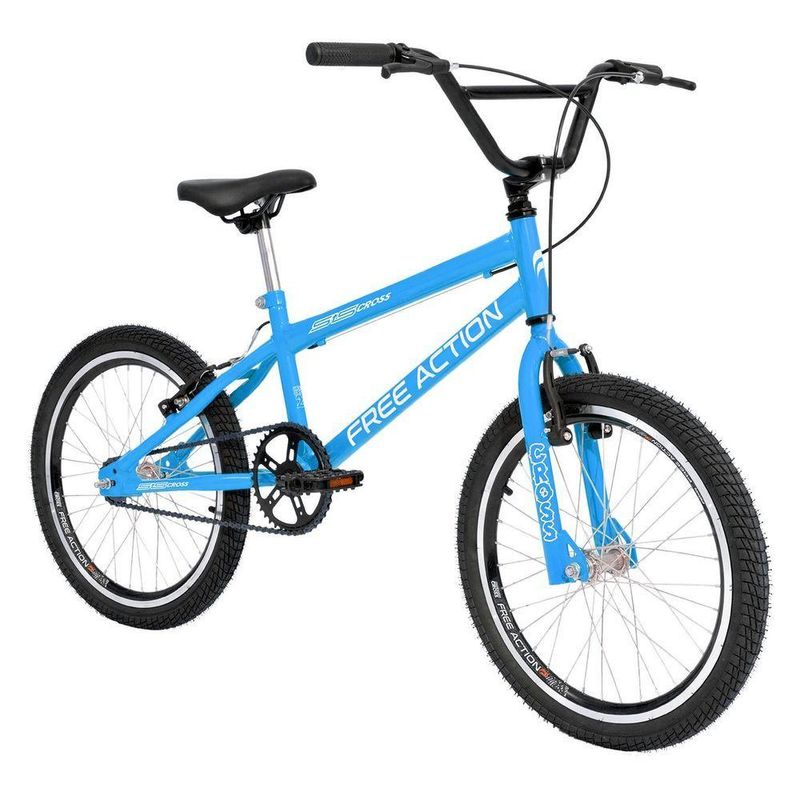 Bicicleta Sts Cross 1v Aro 20 Quadro Aço V-brake Azul Capri Free Action