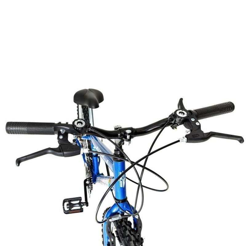 Bicicleta Storm Mtb Aro 24 Quadro Aço 18 Marchas Azul Alanya Mormaii