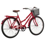 Bicicleta Urbana Paradise Aro 26 Quadro Aço 1 Marcha V-Brake Vermelho Coke Free Action