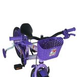 Bicicleta Sweet Girl Aro 16 V-Brake Lilás Infantil com Cesta e Rodinhas Mormaii