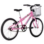 Bicicleta Sweet Girl Mountain Bike Aro 20 Quadro Aço 1v Rosa Claro Mormaii
