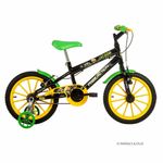 Bicicleta Infantil Cat Noir & Miraculous Mtb Aro 16 com Freio V-Brake Preto Brilho Free Action