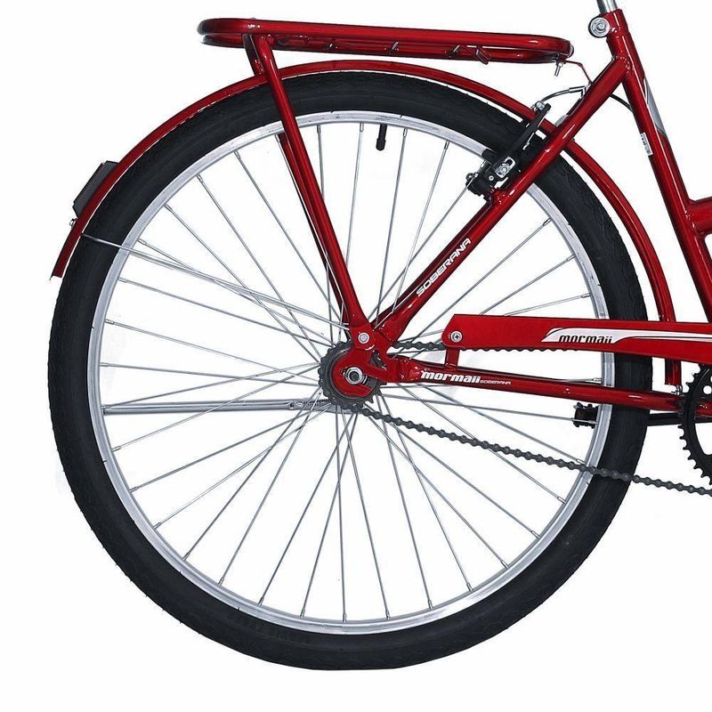 Bicicleta Urbana Soberana Transporte e Passeio Aro 26 Quadro Aço 1 Velocidade Mormaii Vermelho