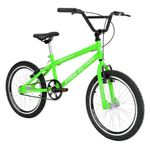 Bicicleta Sts Cross Mountain Bike Aro 20 Quadro Aço 1 Velocidade Verde Kawasaki Free Action