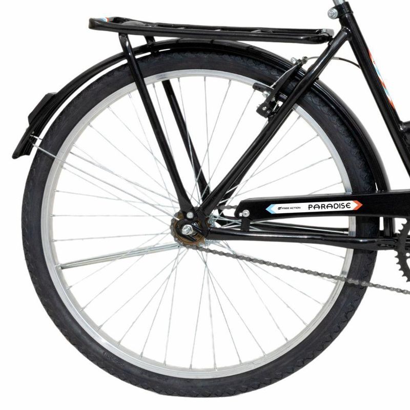 Bicicleta Paradise Urbana Aro 26 Quadro Aço 1v V-Brake Preto Cooper Free Action