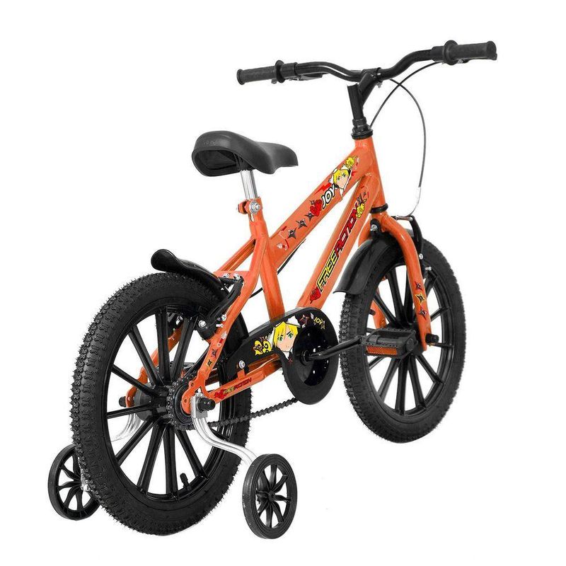 Bicicleta Infantil Joy Mtb Aro 16 Quadro em Aço 1v V-brake Laranja Free Action