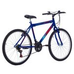 Bicicleta Storm Mountain Bike Aro 26 Quadro Aço 18 Marchas Azul Alanya Mormaii