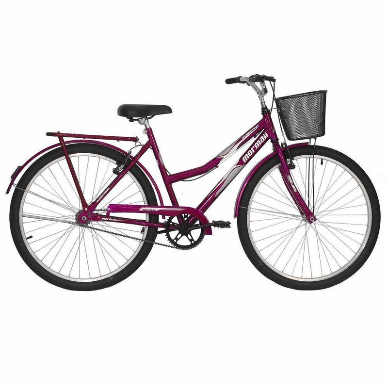 Bicicleta Soberana Urbana Transporte Aro 26 Quadro Aço 1 Marcha Mormaii Violeta