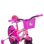 Bicicleta Infantil Sweet Girl Aro 16 V-Brake com Cesta Rosa Chicle Mormaii