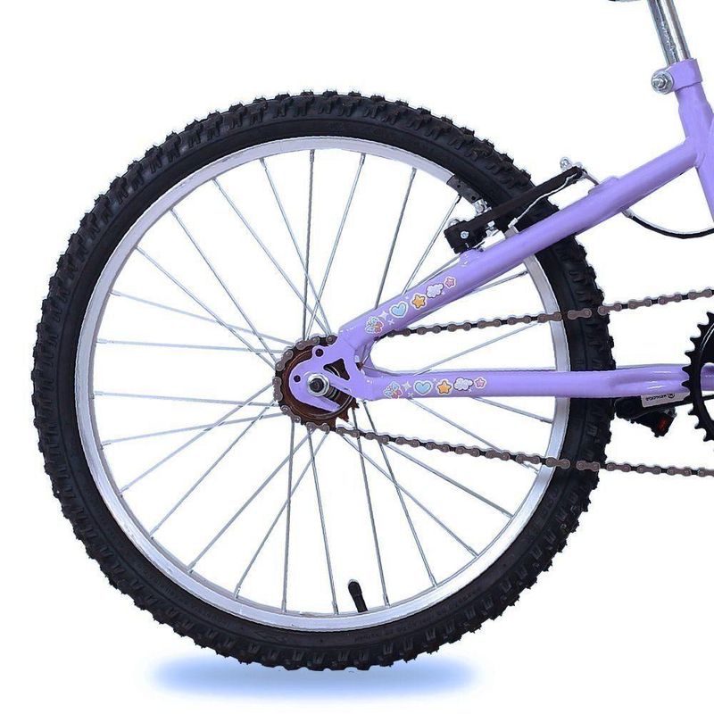 Bicicleta Infantil Sweet Girl Aro 20 Mtb 1v V-Brake com Cesta Lilás Mormaii