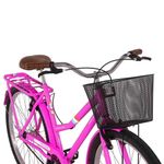 Bicicleta Paradise Urbana Aro 26 Quadro Aço 1 Marcha Rosa Chicle Free Action