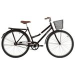 Bicicleta Paradise Urbana Aro 26 Quadro Aço 1v Contra Pedal Free Action Preto Brilho