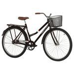 Bicicleta Paradise Urbana Aro 26 Quadro Aço 1v Contra Pedal Free Action Preto Brilho