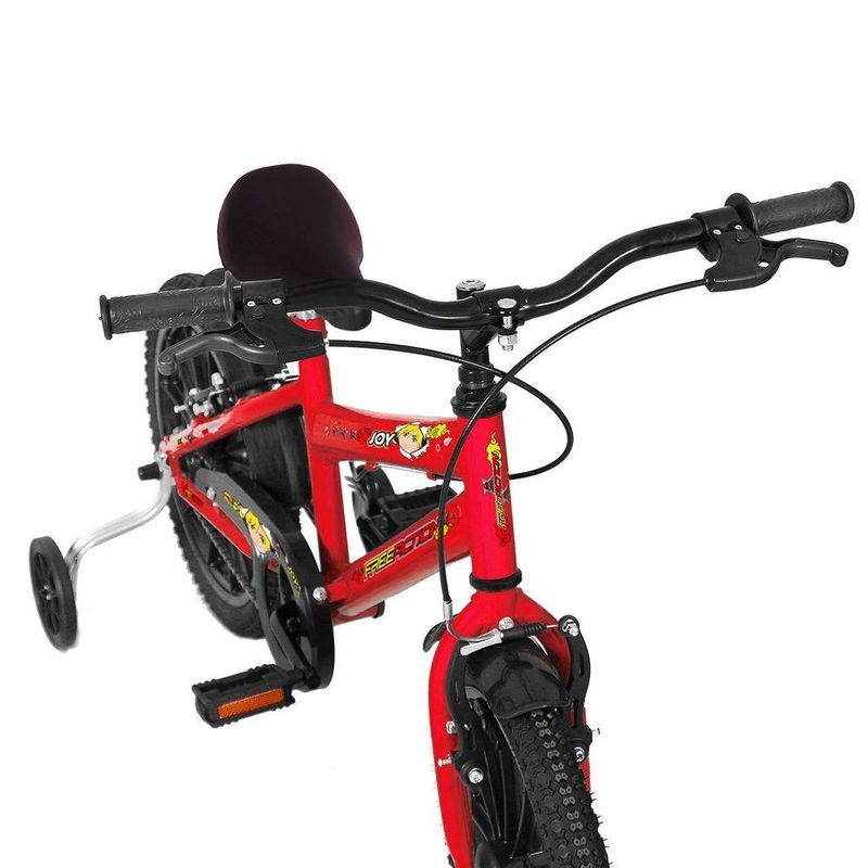 Bicicleta Infantil Joy Mtb Aro 16 Quadro Aço 1v Vermelho Coke Free Action