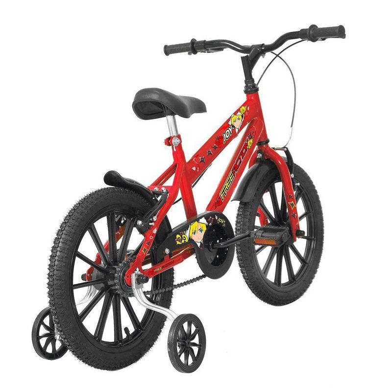 Bicicleta Infantil Joy Mtb Aro 16 Quadro Aço 1v Vermelho Coke Free Action