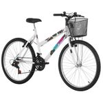 Bicicleta Safira Mountain Bike Aro 26 Quadro Aço 18 Marchas V-brake Branco Mormaii