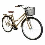 Bicicleta Paradise Urbana Aro 26 Quadro Aço 1v V-Brake Dourado Free Action