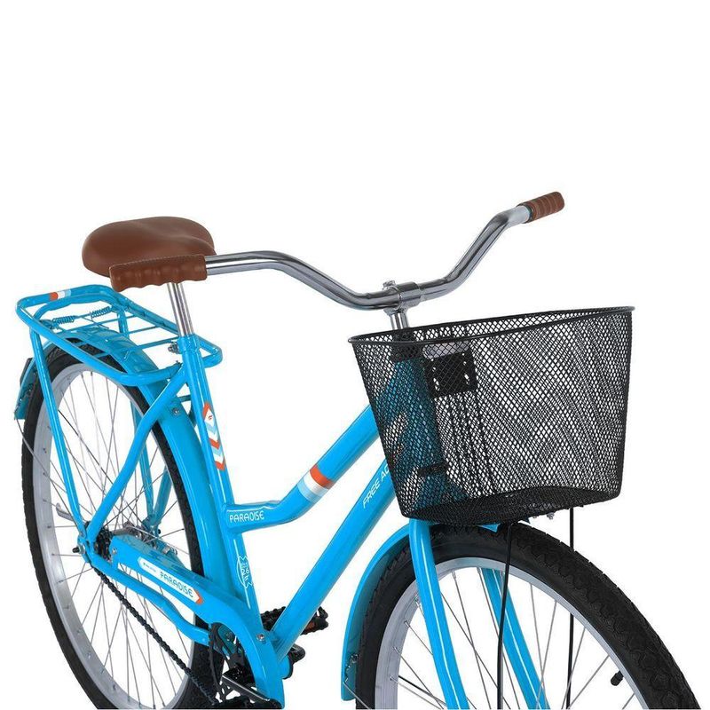 Bicicleta Paradise Urbana Aro 26 Quadro Aço 1 Velocidade Azul Capri Free Action