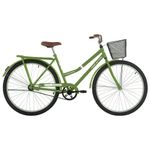 Bicicleta Paradise Urbana Aro 26 Quadro Aço 1 Marcha Free Action Verde Militar