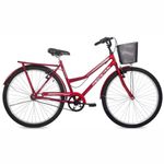 Bicicleta Paradise Urbana Aro 26 Quadro Aço 1 Marcha Vermelho Free Action