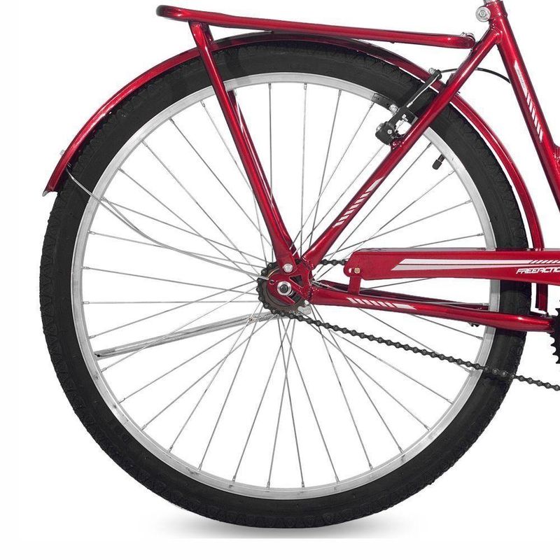Bicicleta Paradise Urbana Aro 26 Quadro Aço 1 Marcha Vermelho Free Action