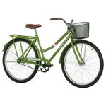 Bicicleta Paradise Urbana Aro 26 Quadro Aço 1 Marcha Free Action Verde Militar