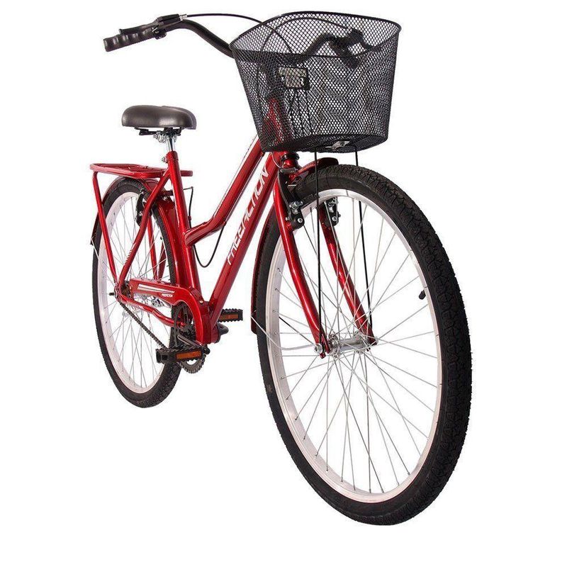 Bicicleta Paradise Urbana Aro 26 Quadro Aço 1 Marcha Vermelho Free Action