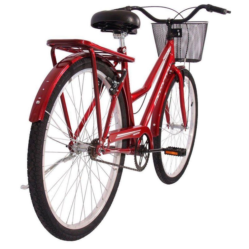 Bicicleta Paradise Urbana Aro 26 Quadro Aço 1 Marcha Vermelho Free Action