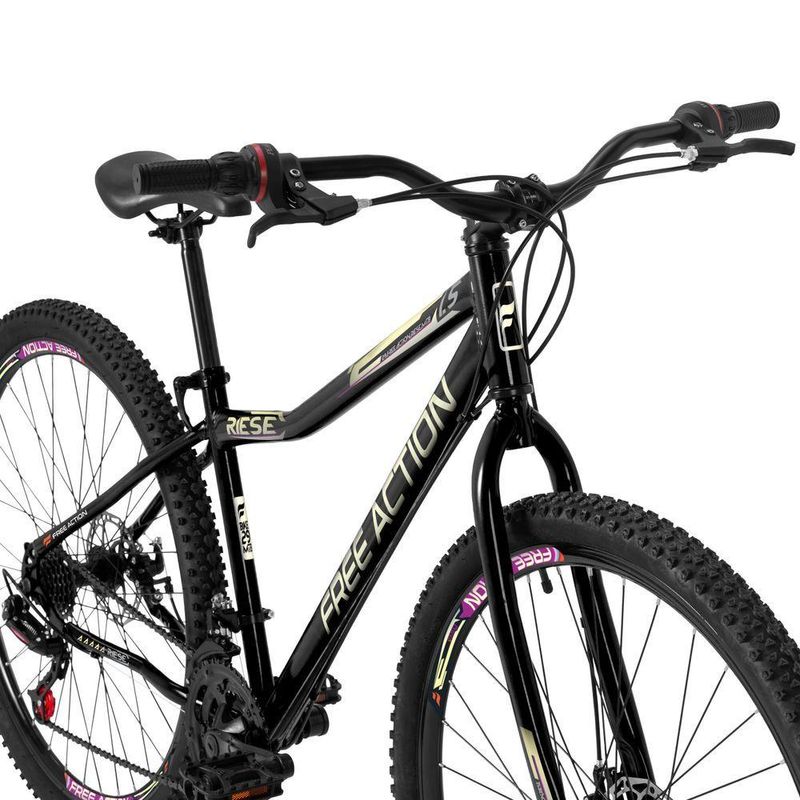 Bicicleta Riese 15 Mountain Bike Aro 29 Quadro Aço 21v Freio a Disco Free Action Preto Brilho