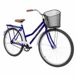 Bicicleta Soberana Urbana Transporte e Passeio Aro 26 Quadro Aço 1v Azul Alanya Mormaii