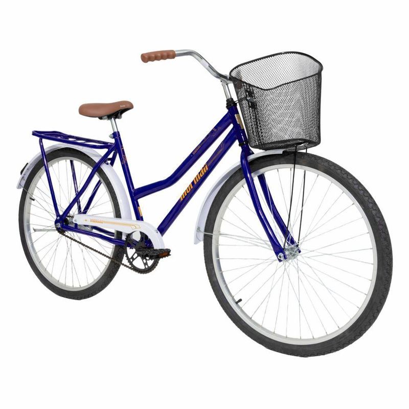 Bicicleta Soberana Urbana Transporte e Passeio Aro 26 Quadro Aço 1v Azul Alanya Mormaii