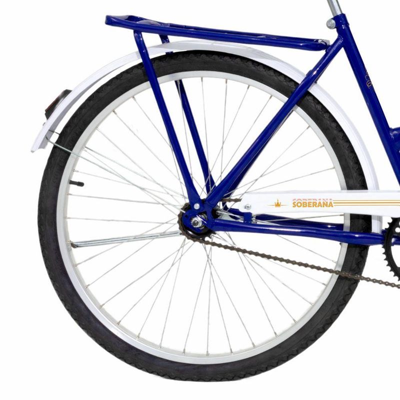 Bicicleta Soberana Urbana Transporte e Passeio Aro 26 Quadro Aço 1v Azul Alanya Mormaii
