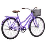 Bicicleta Paradise Urbana Aro 26 Quadro Aço 1 Marcha Contra Pedal Lilás Free Action