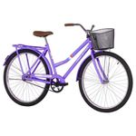 Bicicleta Paradise Urbana Aro 26 Quadro Aço 1 Marcha Contra Pedal Lilás Free Action