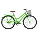 Bicicleta Paradise Urbana Aro 26 Quadro Aço 1 Marcha Verde Kawasaki Free Action