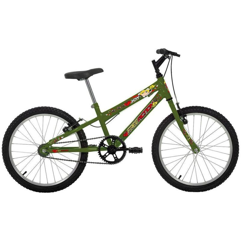 Bicicleta Joy Mountain Bike Aro 20 Quadro Aço 1v Verde Militar Free Action