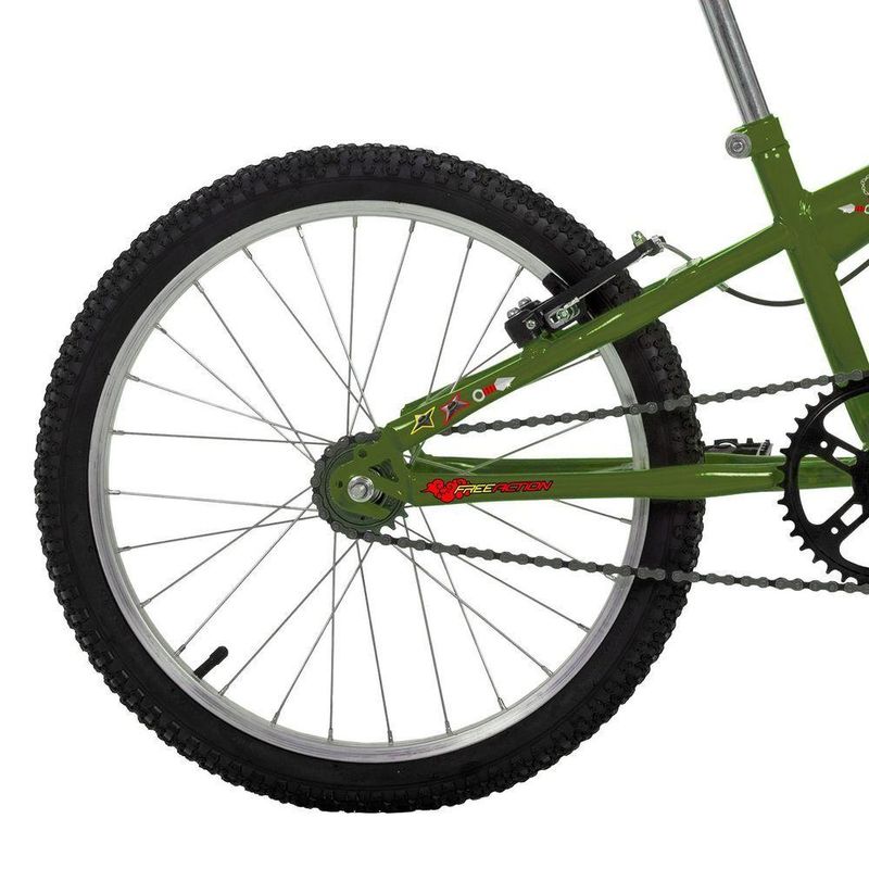 Bicicleta Joy Mountain Bike Aro 20 Quadro Aço 1v Verde Militar Free Action