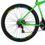 Bicicleta Mountain Bike Jaws 20 Aro 29 Quadro Aço 21 Marchas Freio a Disco Verde Kawasaki Mormaii