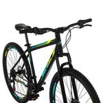 Bicicleta Mountain Bike Jaws 20 Aro 29 Quadro Aço 21 Marchas Mormaii Preto com Grafismo Verde e Azul