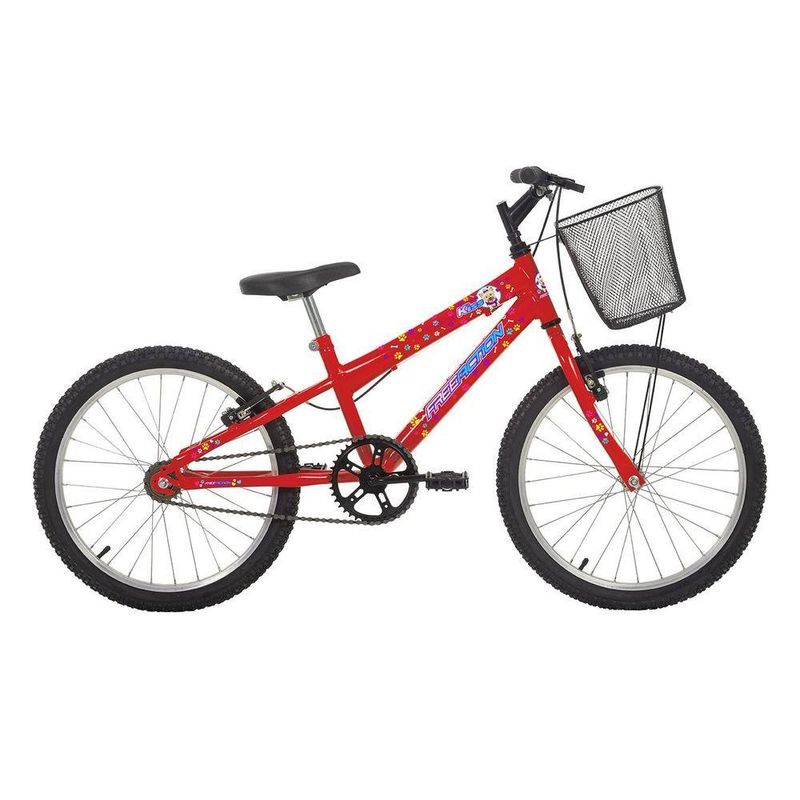Bicicleta Kiss Mountain Bike Aro 20 Quadro Aço 1 Marcha Vermelho Coke Free Action