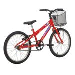 Bicicleta Kiss Mountain Bike Aro 20 Quadro Aço 1 Marcha Vermelho Coke Free Action