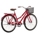 Bicicleta Paradise Urbana Aro 26 Quadro Aço 1v Vermelho Coke Free Action