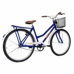 Bicicleta Soberana Urbana Transporte e Passeio Aro 26 Quadro Aço 1v Azul V-Brake Mormaii