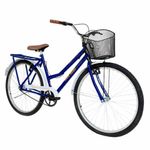 Bicicleta Soberana Urbana Transporte e Passeio Aro 26 Quadro Aço 1v Azul V-Brake Mormaii