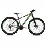 Bicicleta Flexus 31 Mtb Aro 29 Quadro Alumínio 21 Marchas Free Action Grafite-verde