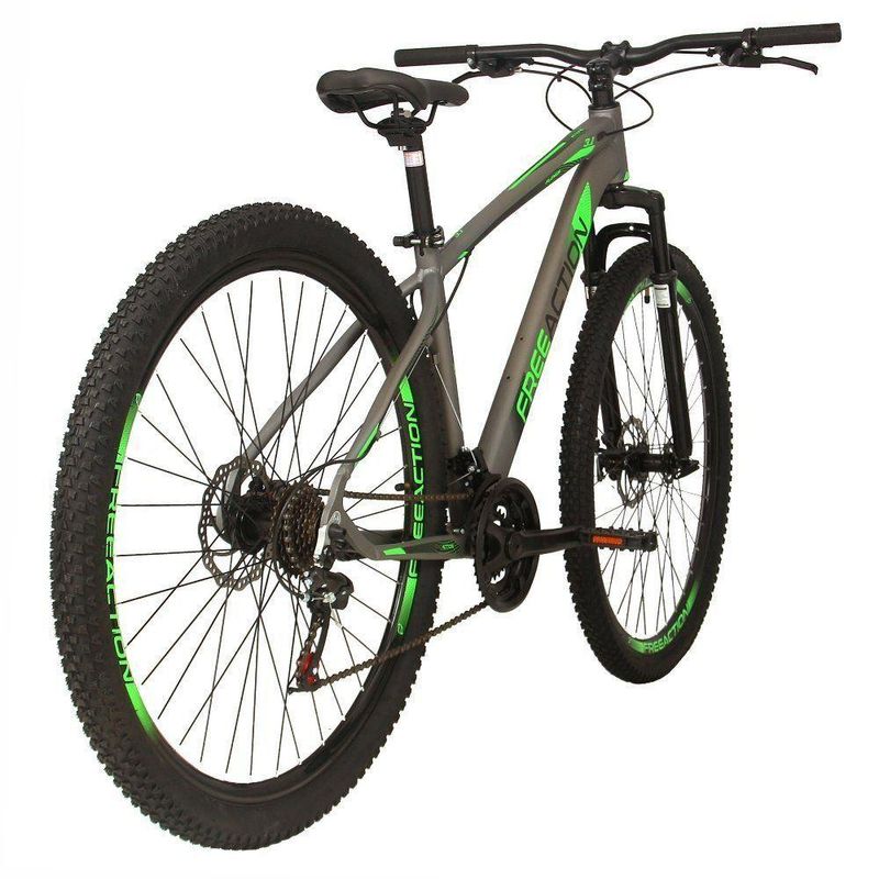 Bicicleta Flexus 31 Mtb Aro 29 Quadro Alumínio 21 Marchas Free Action Grafite-verde